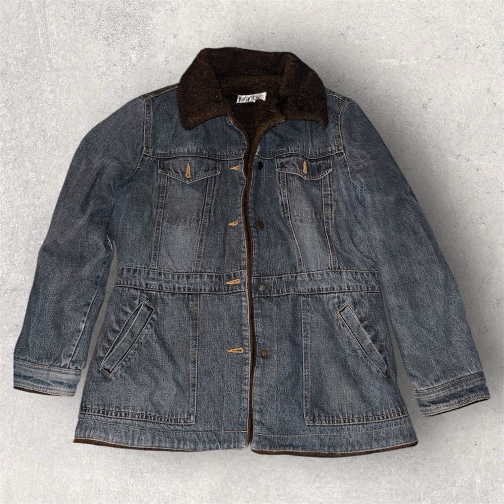 Marvin Richards Blue Denim Jacket with Brown Accents
